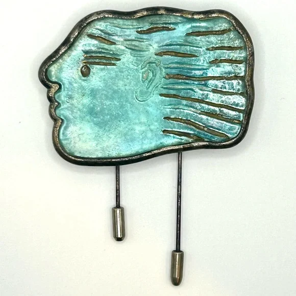 Daum France Alexandre Fassianos brooch in glass paste and bronze. - Picture 3 of 5